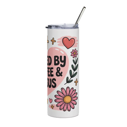 Fueled By Coffee Stainless Steel Tumbler 20oz Christian Travel Mug