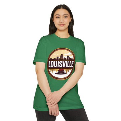 Louisville Skyline T-Shirt — Retro Derby Hat City Graphic Tee