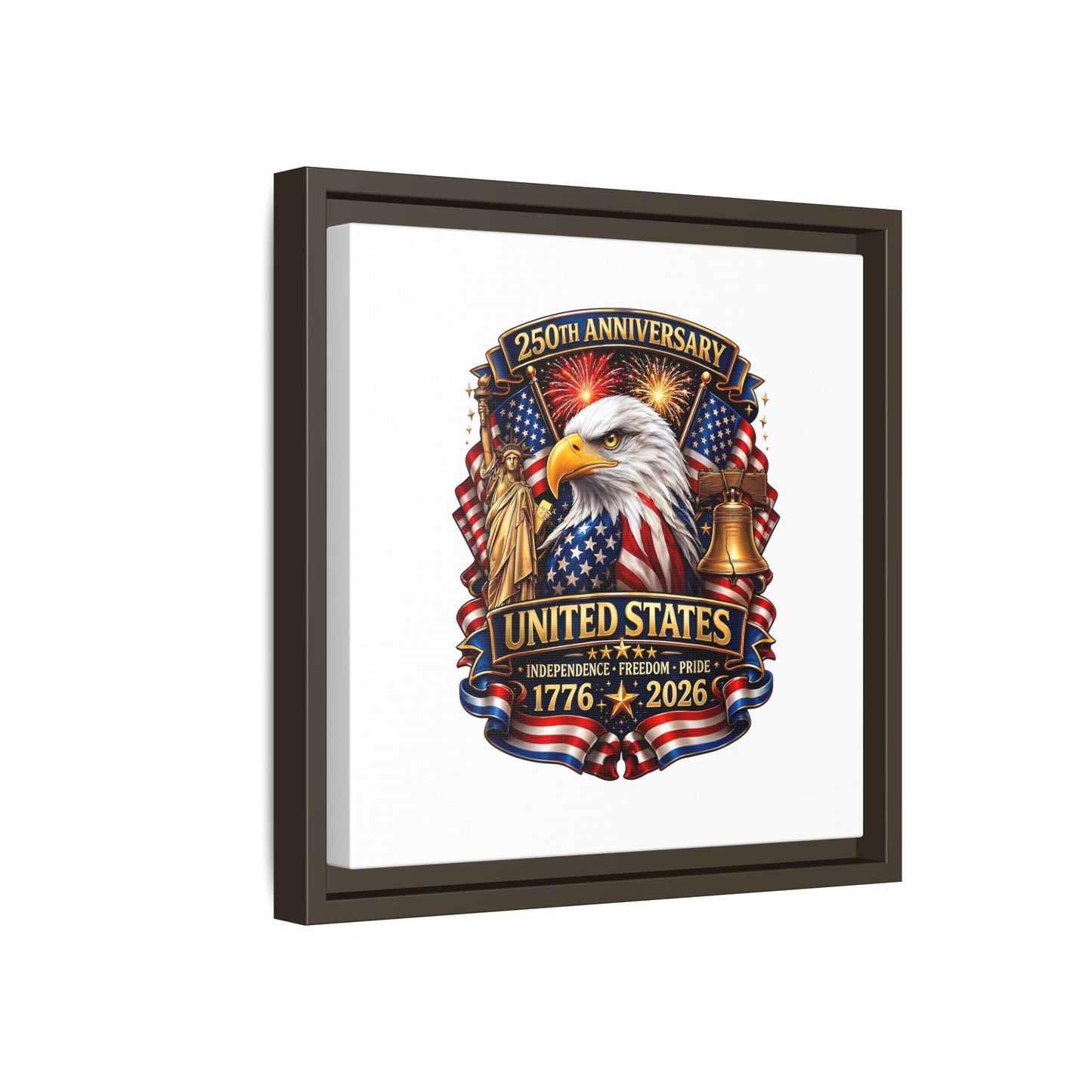 250th Anniversary United States Framed Canvas - Patriotic Eagle 1776–2026