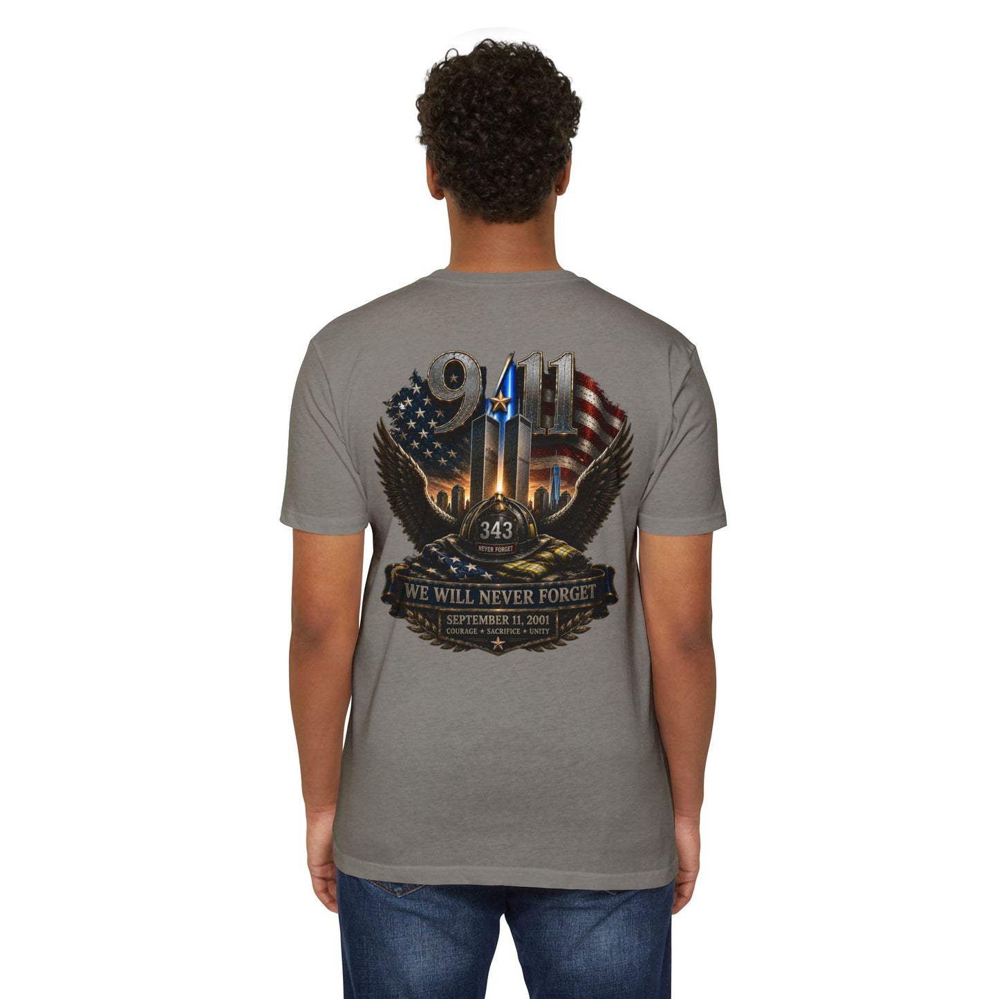 9/11 Memorial T-Shirt — "We Will Never Forget" Tribute Tee