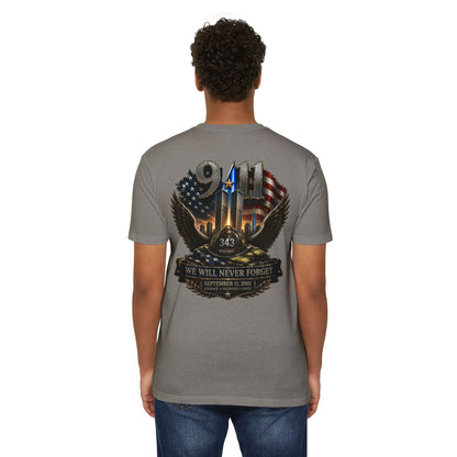 9/11 Memorial T-Shirt — "We Will Never Forget" Tribute Tee
