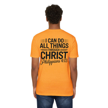 I Can Do All Things Through Christ T-Shirt – Philippians 4:13 Christian Tee
