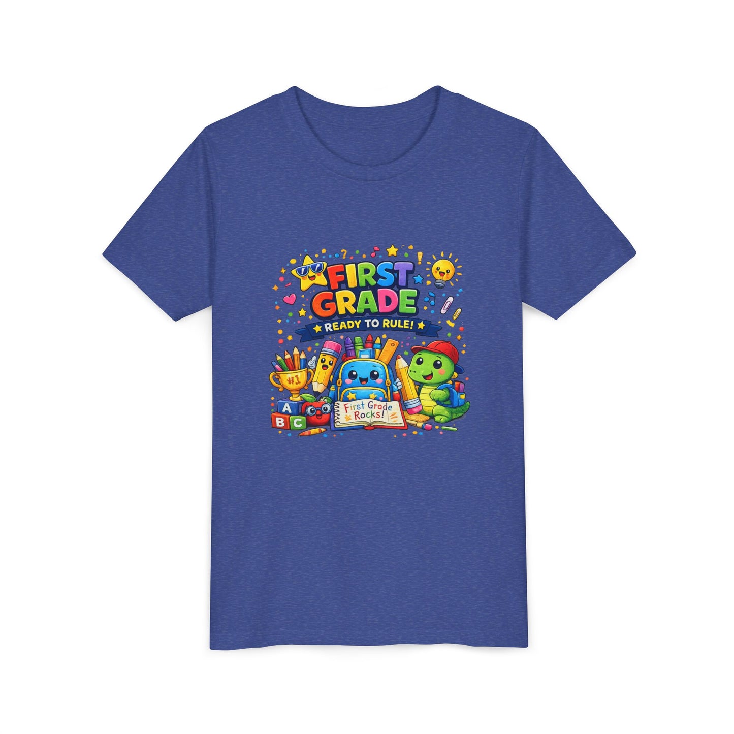First Grade Youth T‑Shirt – "First Grade Ready to Rule" Cute Back-to-School Tee
