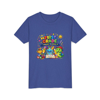 First Grade Youth T‑Shirt – "First Grade Ready to Rule" Cute Back-to-School Tee