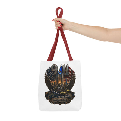 9/11 Memorial Tote Bag — "We Will Never Forget" Tribute Tote