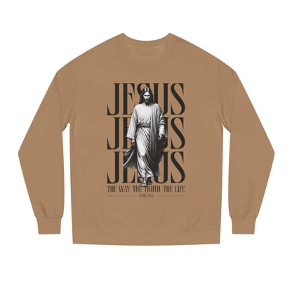 Jesus Crewneck Sweatshirt – The Way The Truth The Life Graphic