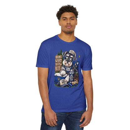 Schnauzer Dad T-Shirt – Fishing & Camping Dad Graphic Tee