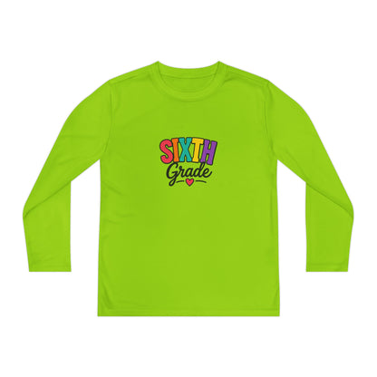 Sixth Grade Youth Long Sleeve Tee - Colorful Back-to-School Shirt