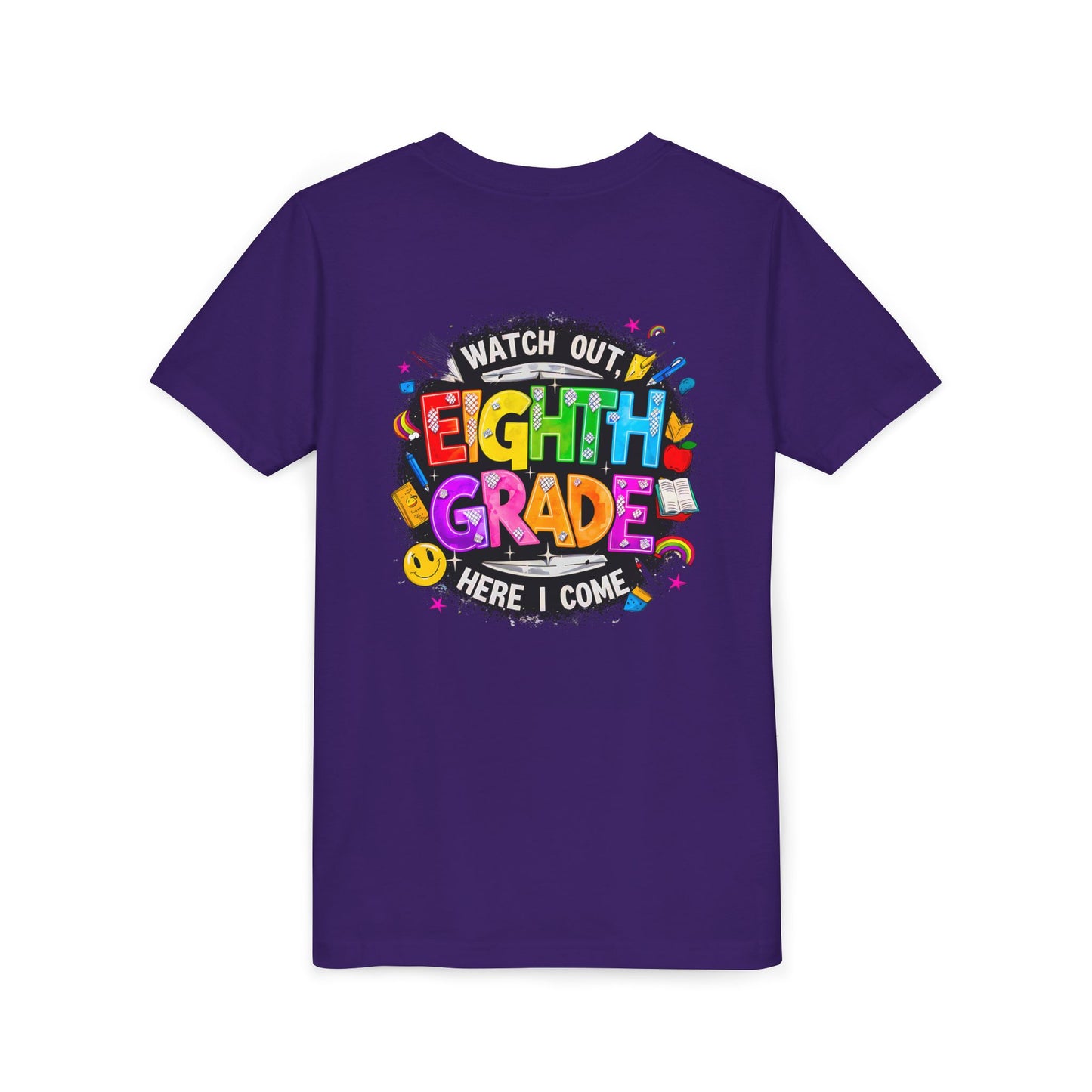 Eighth Grade Kids T‑Shirt — "Watch Out, Eighth Grade Here I Come" Back-to-School Tee
