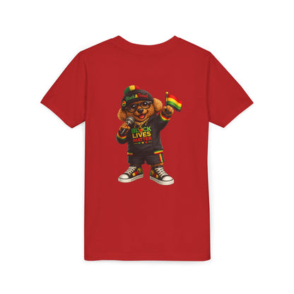Youth Tee — Kid Bear Black Lives Matter Rasta Flag Shirt
