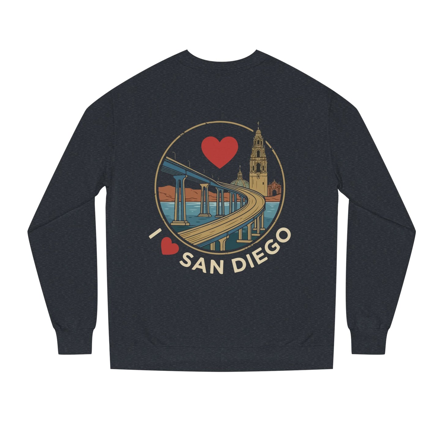 I Heart San Diego Sweatshirt — Balboa Park & Coronado Bridge Crewneck