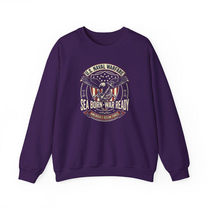 U.S. Naval Warfare Sea Born-War Ready America’s Ocean Force Sweatshirt