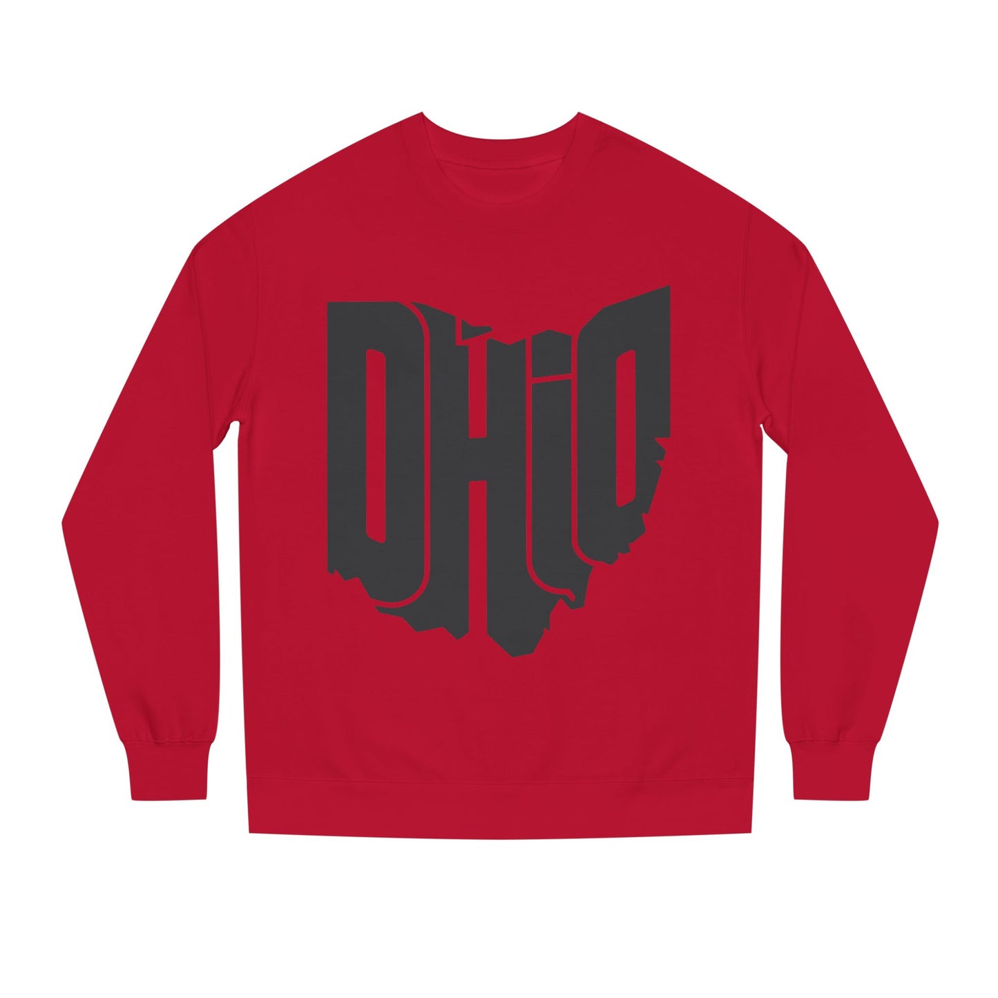 Ohio State Outline Crewneck Sweatshirt — Bold 'OHIO' Map Graphic
