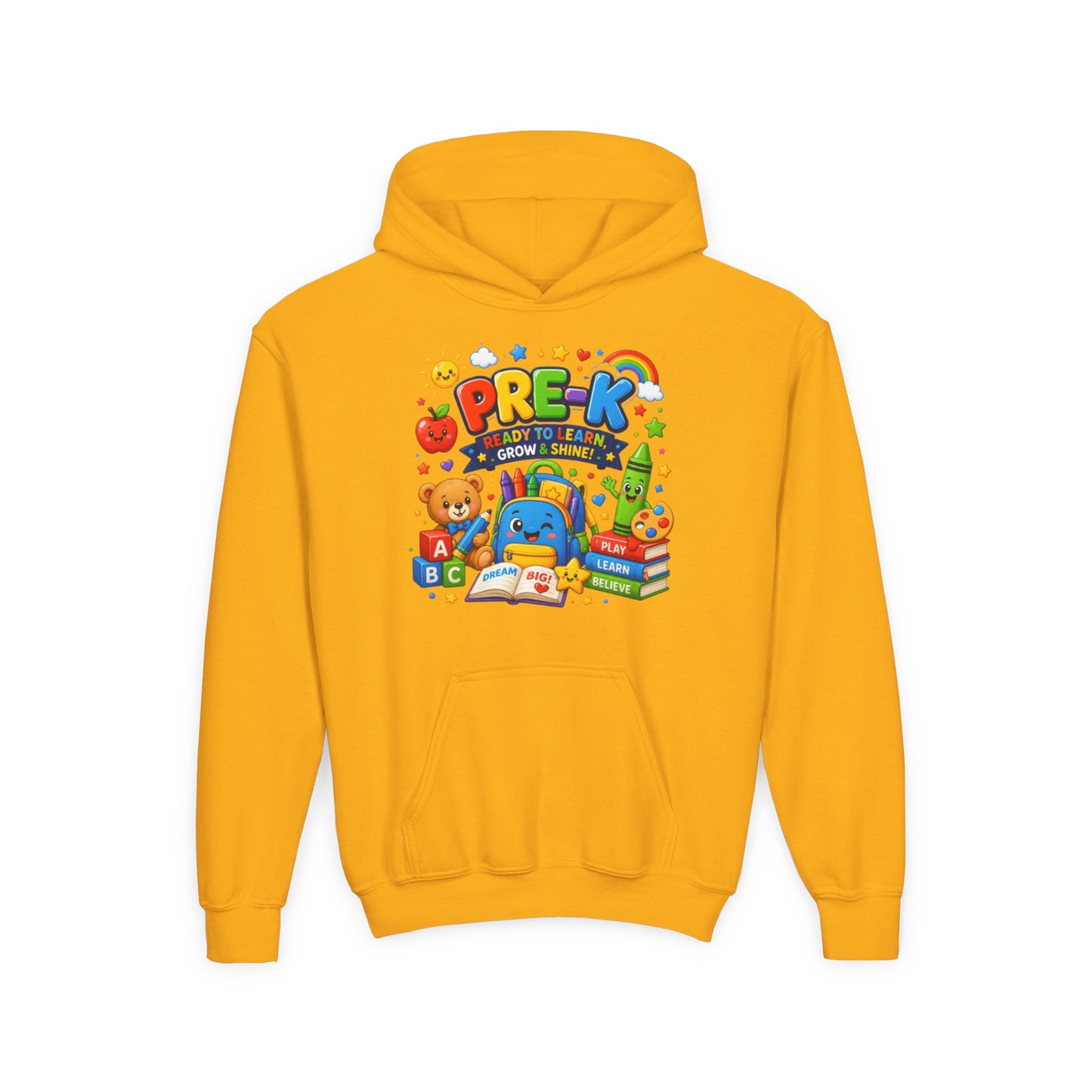 Pre-K Ready to Learn Youth Hoodie – Cute Back-to-School Preschool Sweatshirt