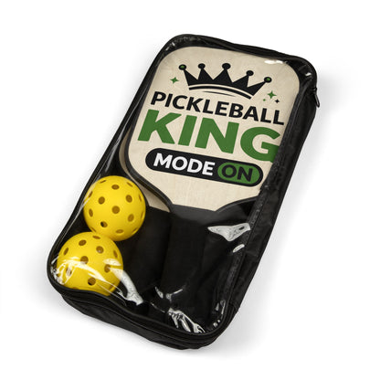 Pickleball King Paddle Set — "Mode On" Paddle & Ball Kit