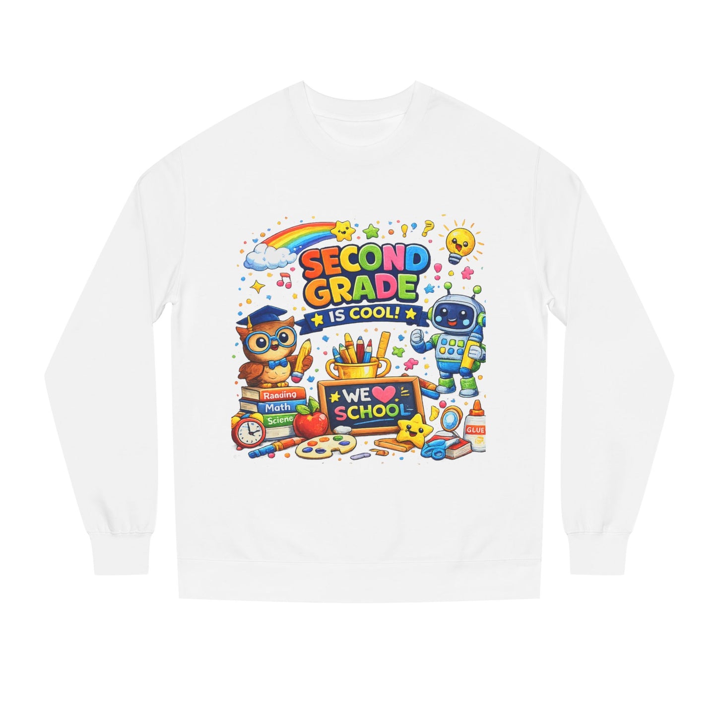 Second Grade Is Cool Sweatshirt – Cute School Kids Crewneck