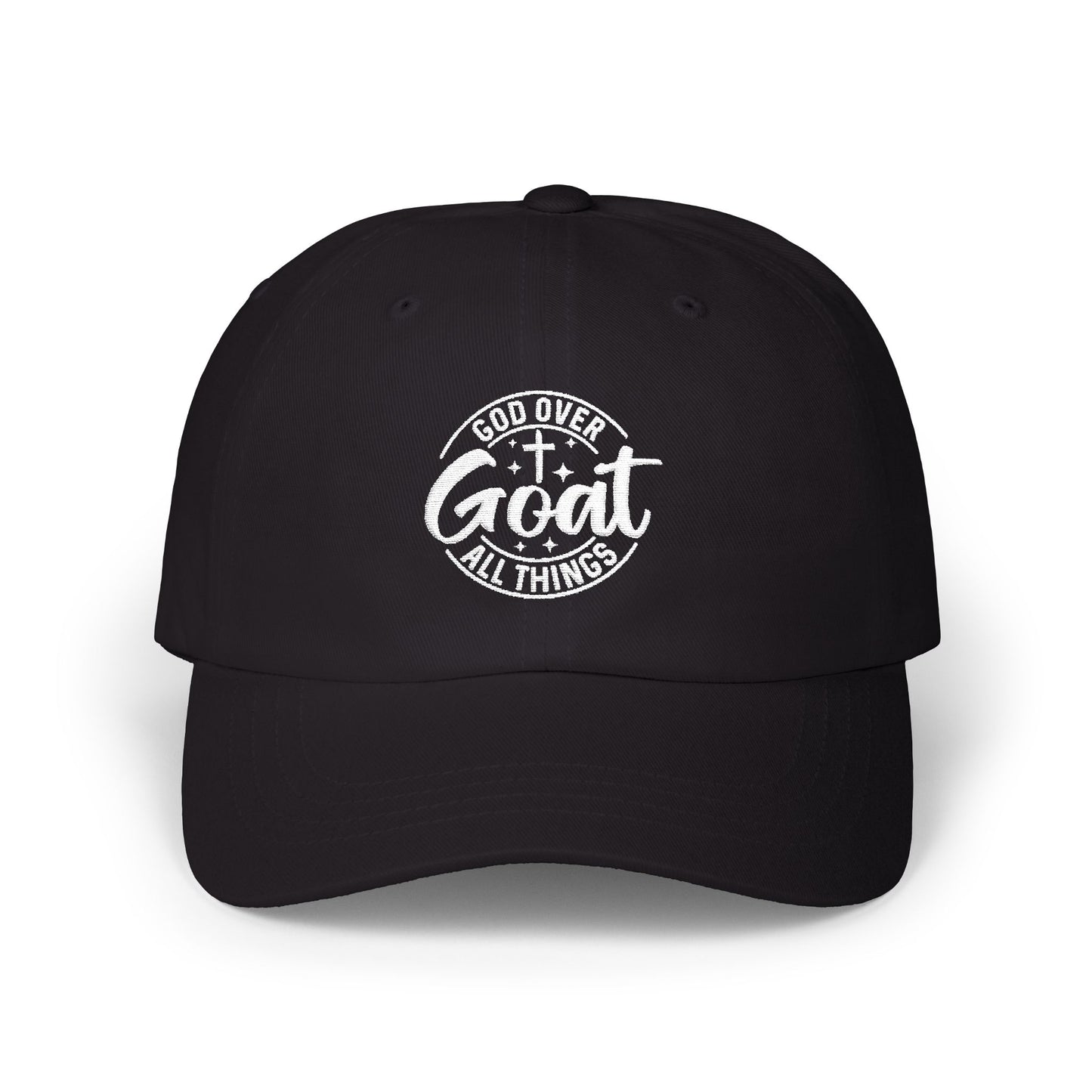 Dad Cap with Subtle Floral Mandala Embroidery — Minimal White Baseball Hat
