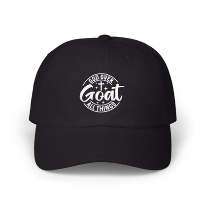 Dad Cap with Subtle Floral Mandala Embroidery — Minimal White Baseball Hat