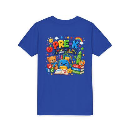 Pre-K Ready To Learn Kids T-Shirt — Colorful Preschool Back-to-School Tee