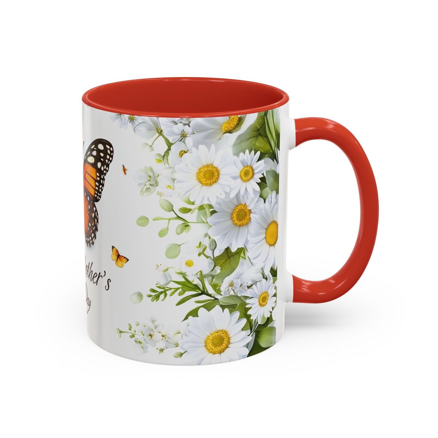 Mother's Day Butterfly Coffee Mug – 'Happy Mother's Day' Floral Accent Mug