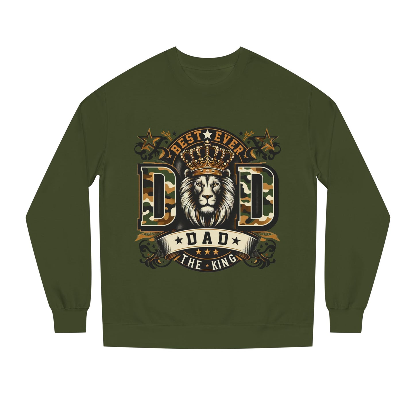 Dad The King Lion Sweatshirt – Best Ever DAD Camouflage Design