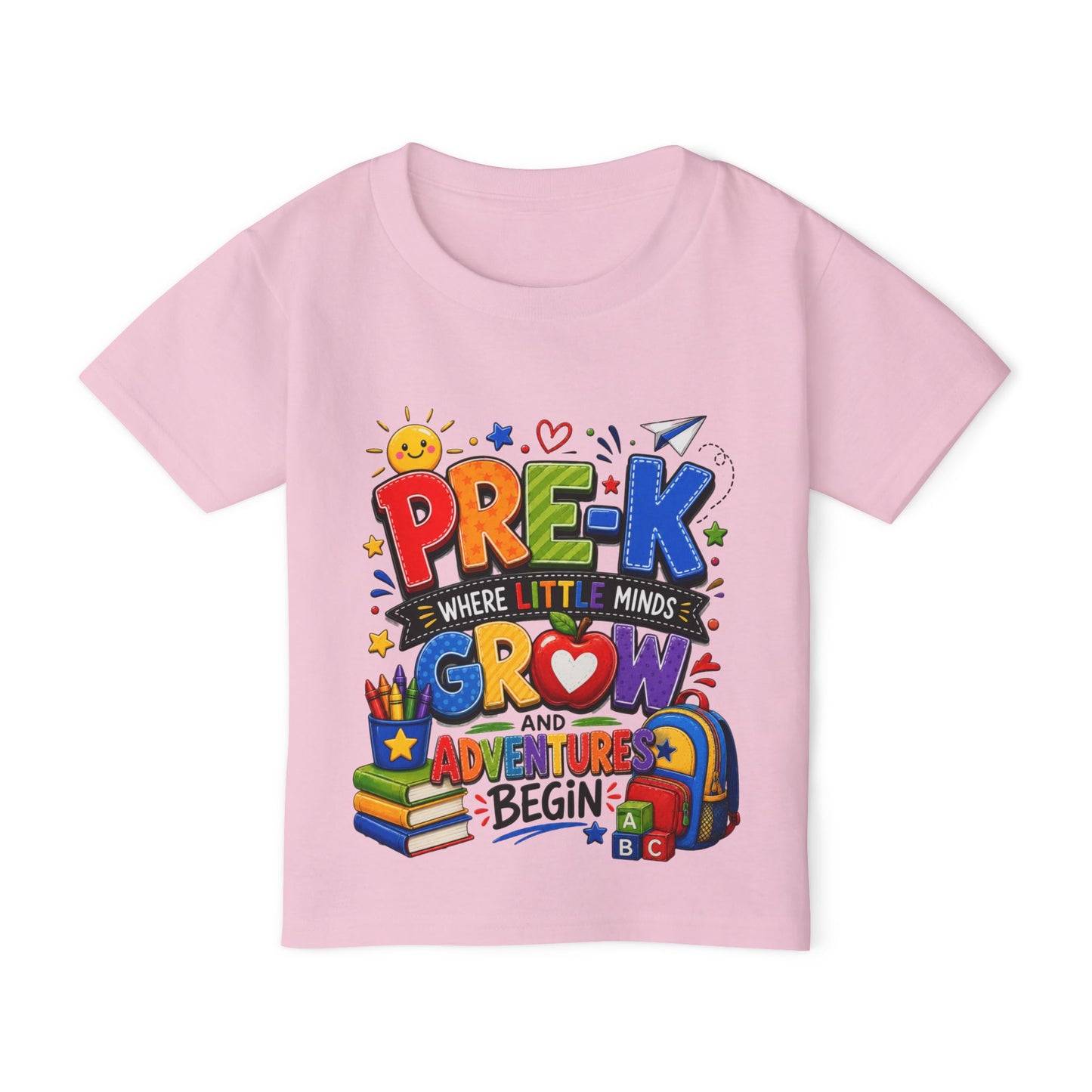 Pre-K Toddler T-Shirt – “Pre-K Where Little Minds Grow and Adventure Begin” Colorful Back-to-School Tee