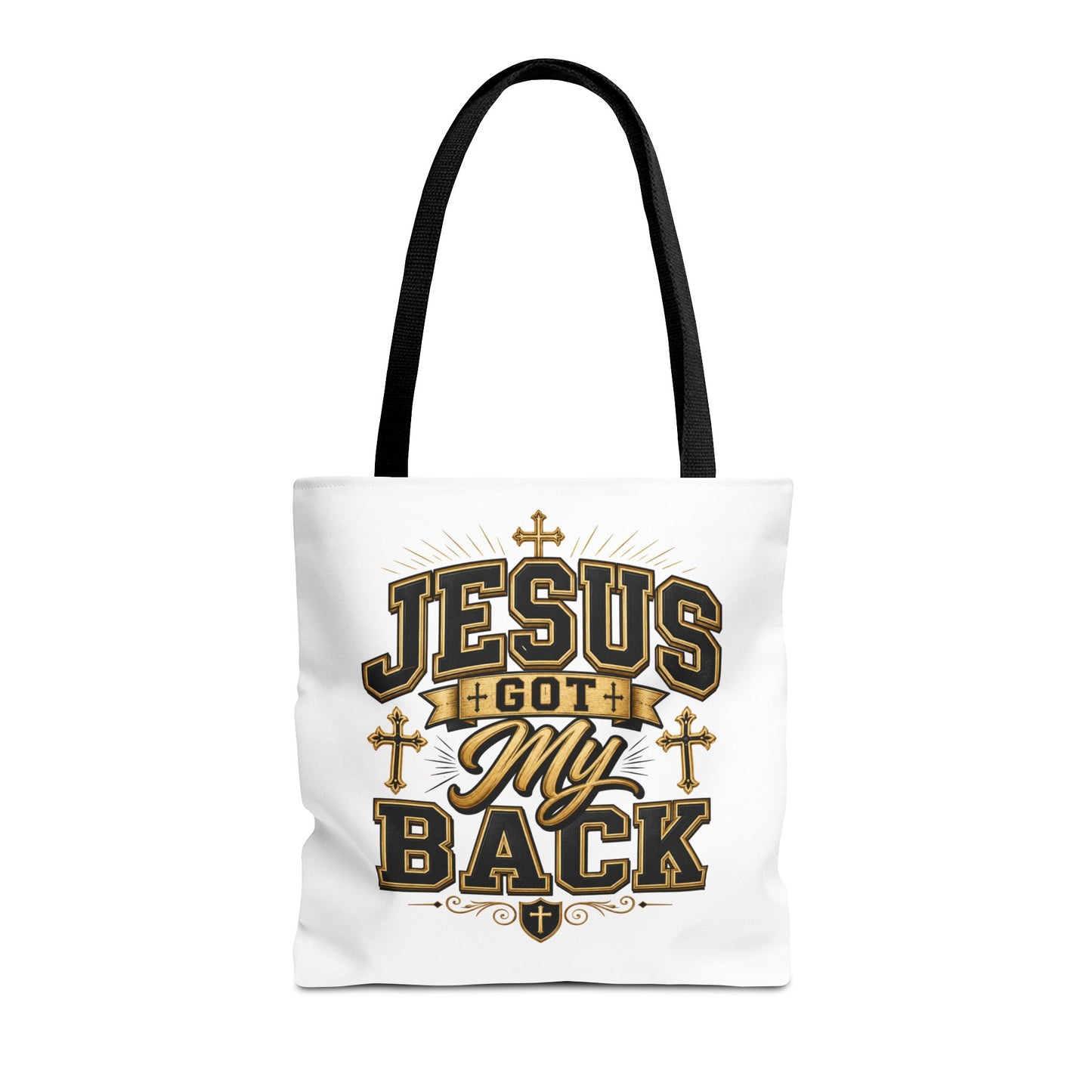 Jesus Got My Back Tote Bag — Faith-Based Christian Inspirational Carryall