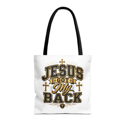 Jesus Got My Back Tote Bag — Faith-Based Christian Inspirational Carryall