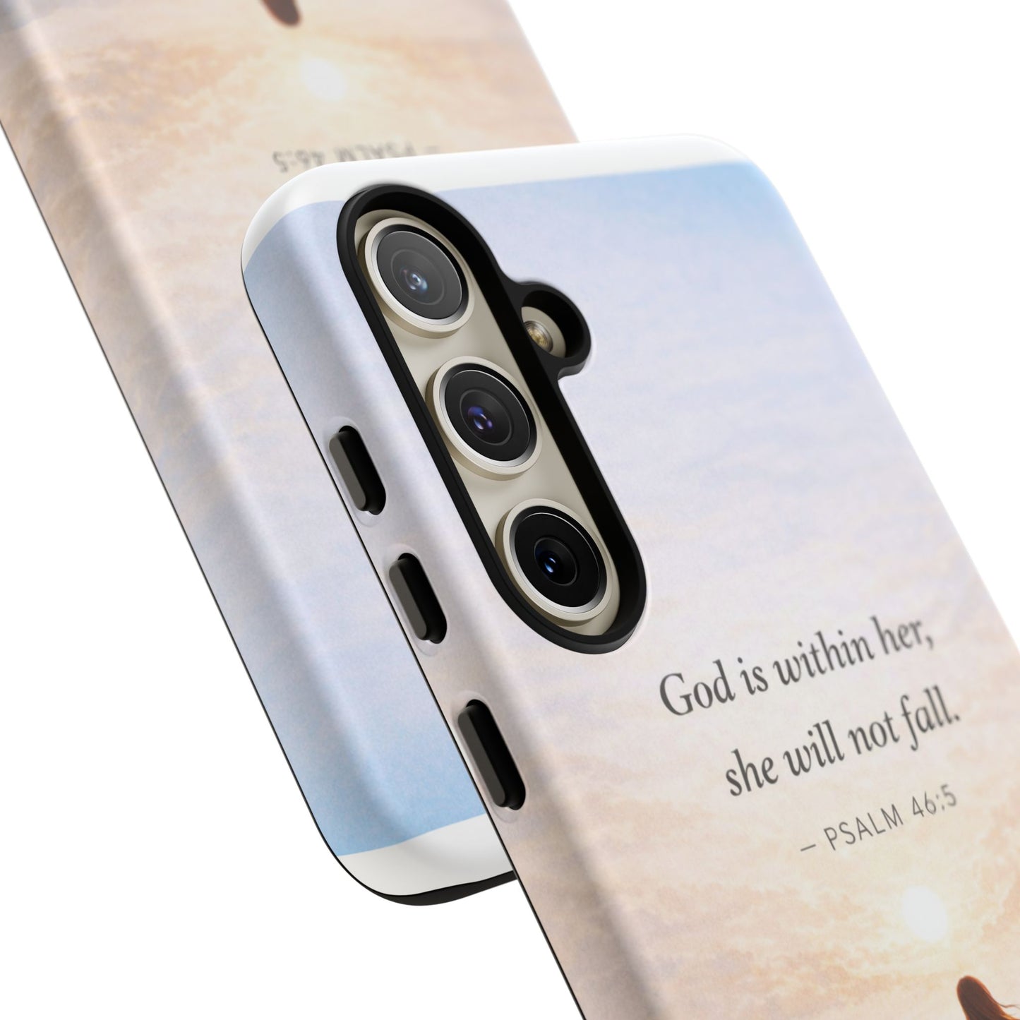 Inspirational Psalm 46:5 Phone Case — 'God is within her, she will not fall' Christian Phone Cover