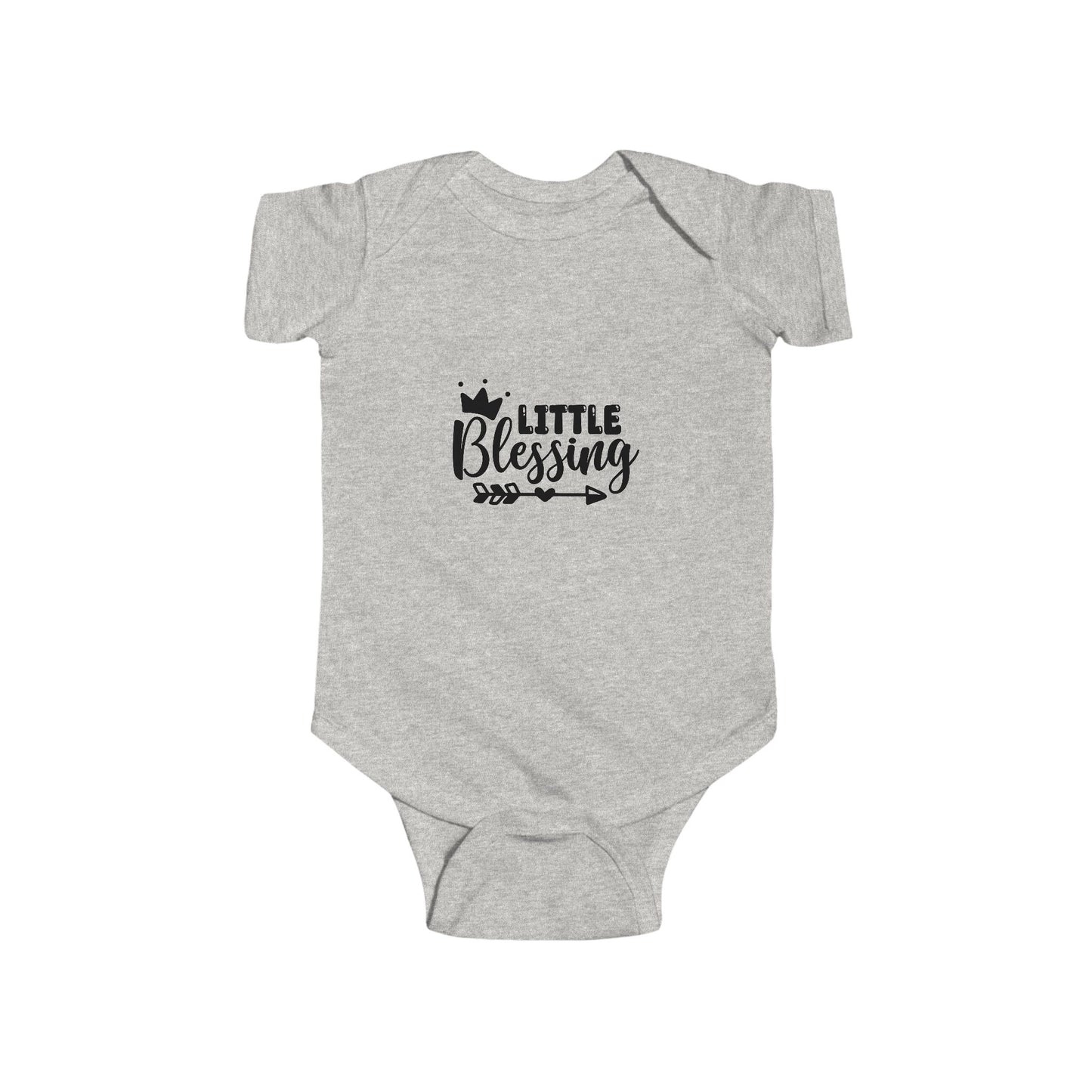 Infant Bodysuit "Little Blessing" — Newborn Baby Onesie with Crown Graphic