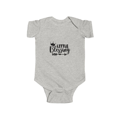 Infant Bodysuit "Little Blessing" — Newborn Baby Onesie with Crown Graphic