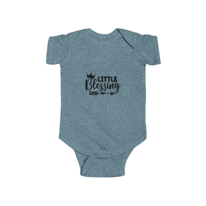 Infant Bodysuit "Little Blessing" — Newborn Baby Onesie with Crown Graphic