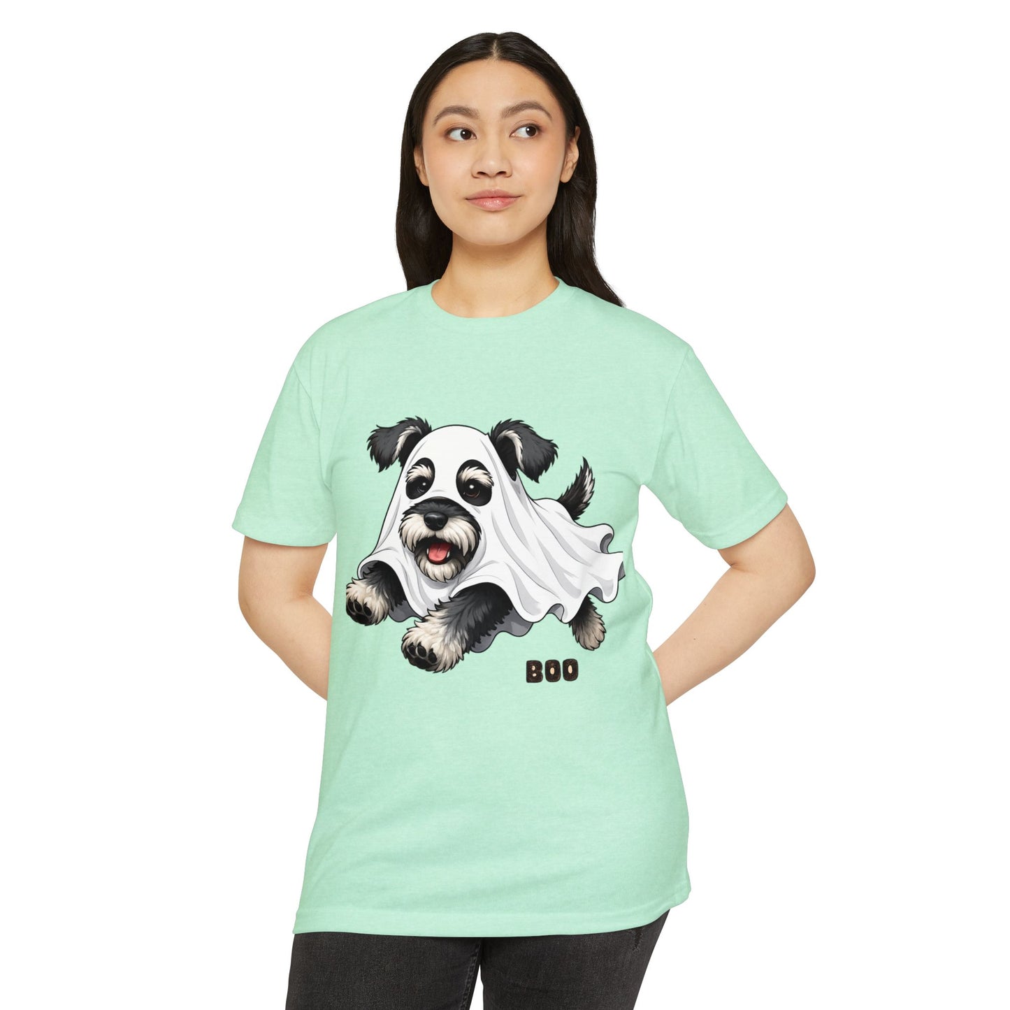 Cute Ghost Puppy T-Shirt — "Boo" Halloween Dog Tee