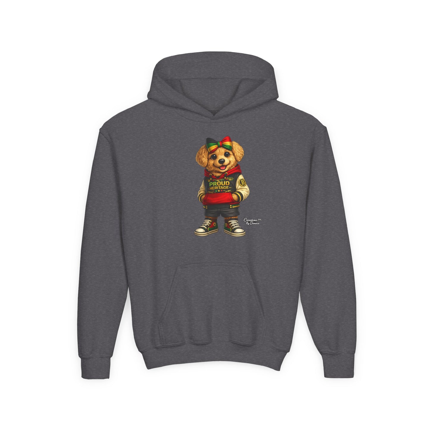 Youth Hoodie — 'Proud Heritage' Teddy Bear Streetwear Kids Pullover