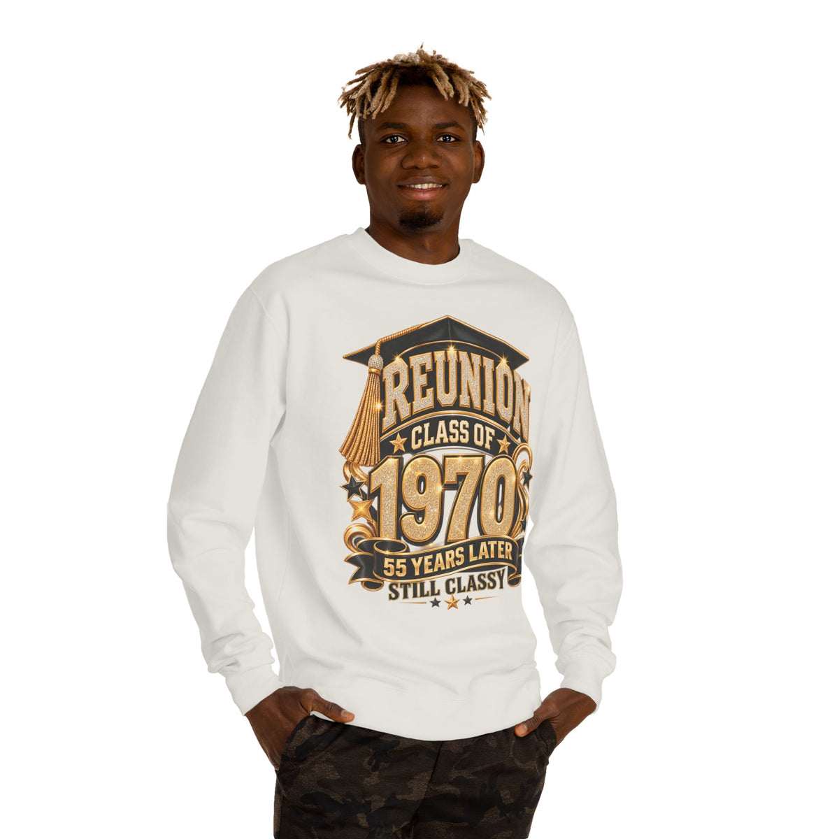 1970 Class Reunion Sweatshirt — "55 Years Later Still Classy"