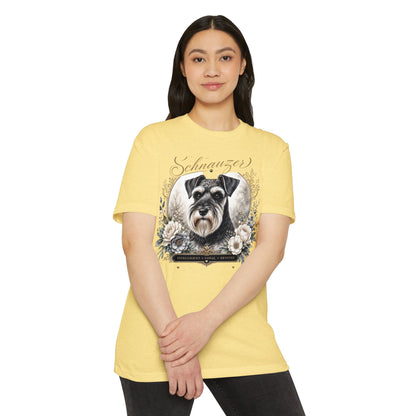 Schnauzer Floral Portrait T-Shirt