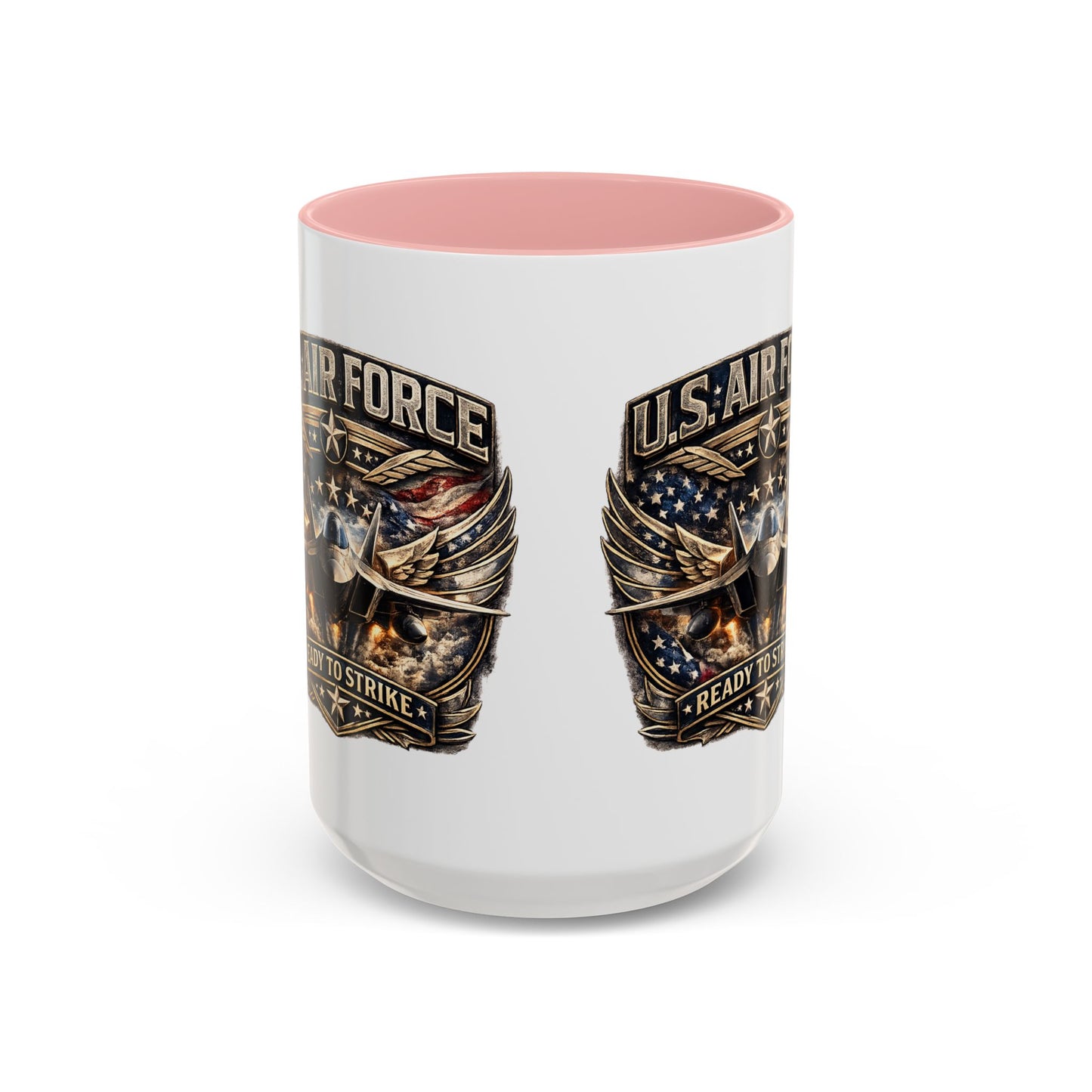 U.S. Air Force Accent Coffee Mug — "Ready to Strike" Military Aviation Gift