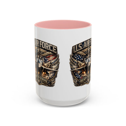 U.S. Air Force Accent Coffee Mug — "Ready to Strike" Military Aviation Gift