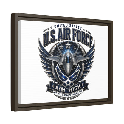 U.S. Air Force 'Aim High' Framed Canvas Print