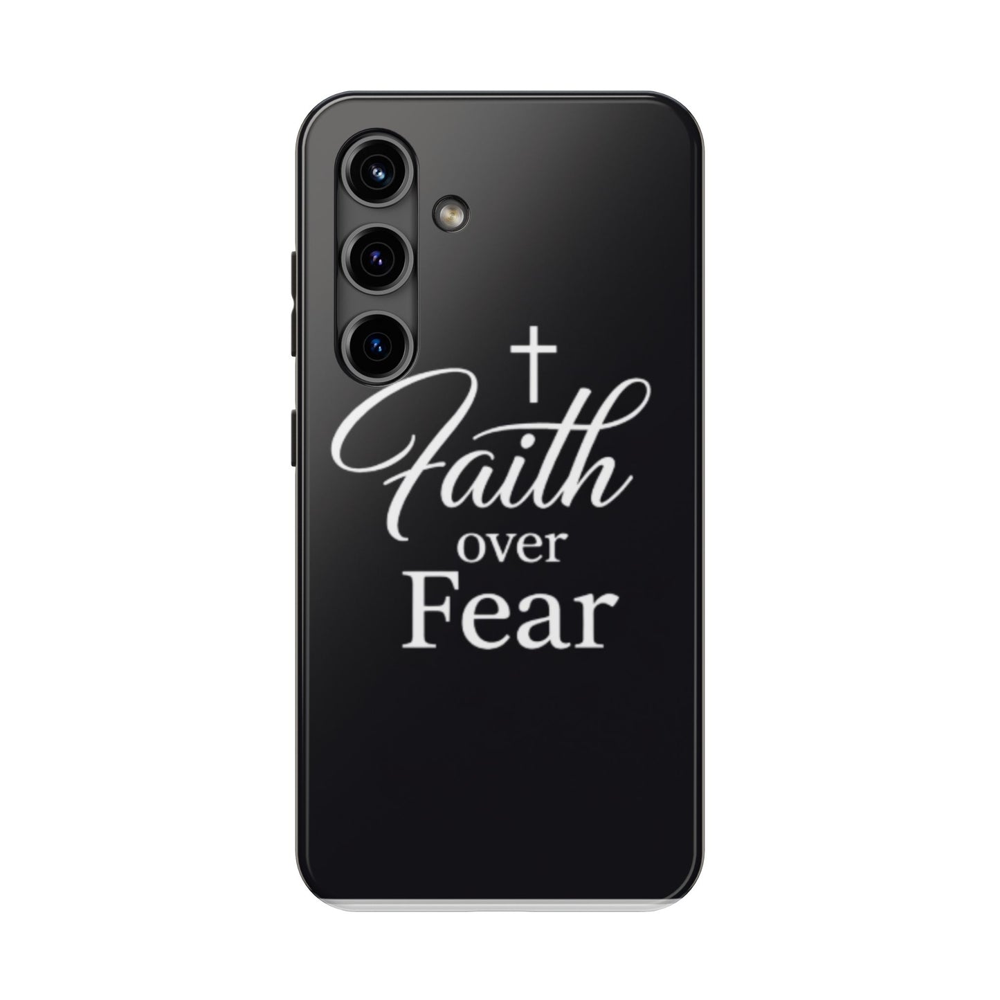 Faith Over Fear Tough Phone Case — Inspirational Christian Cross Phone Cover