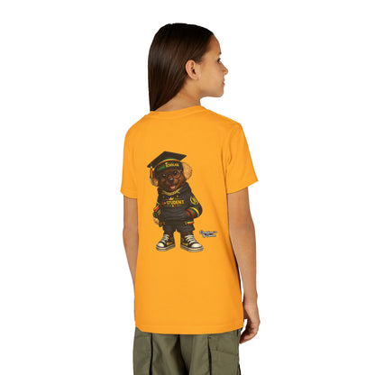 Youth Tee — Scholar Student Bear Graduation Graphic