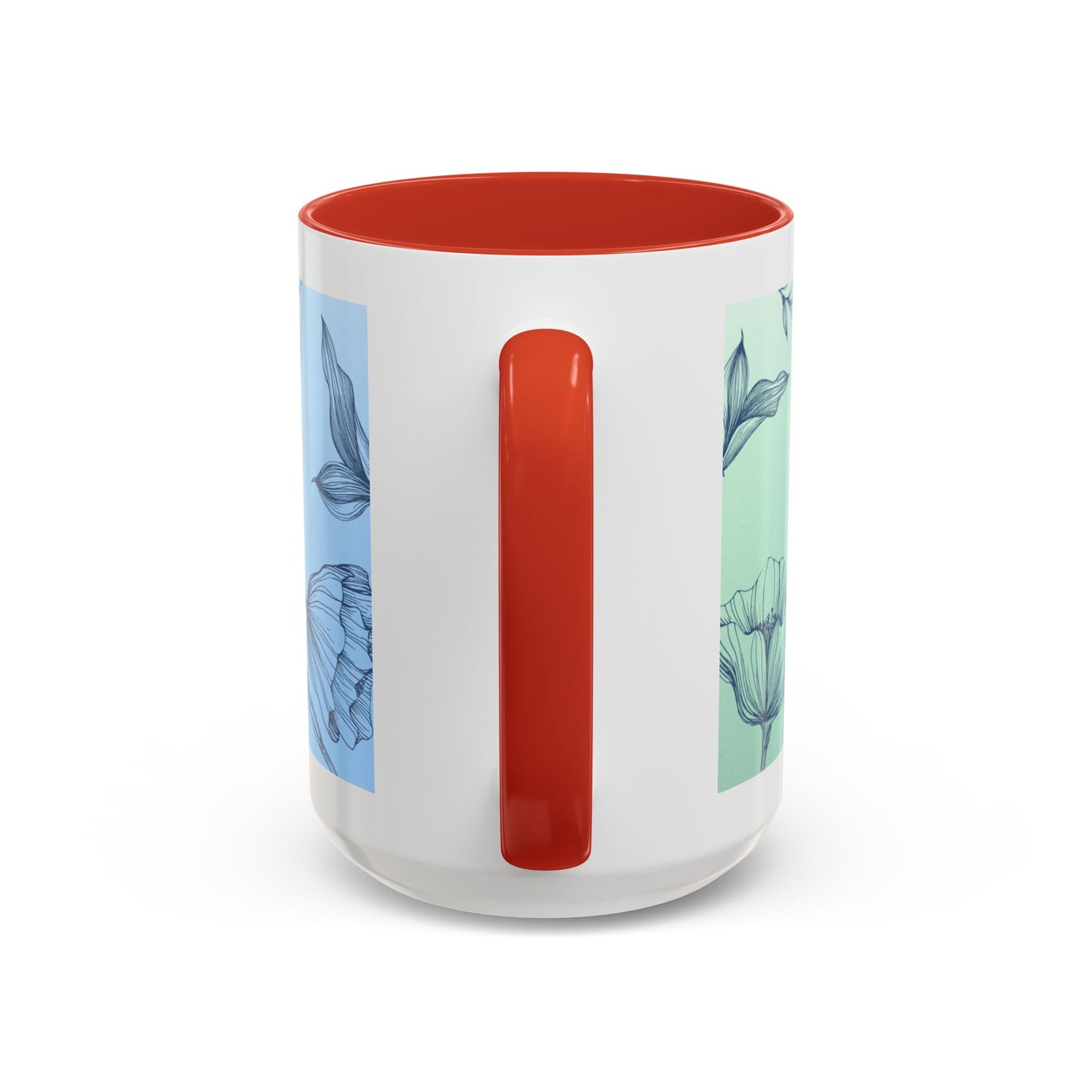 Mother's Heart Floral Accent Coffee Mug — "A Mother's Heart Never Fades"