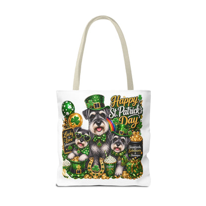 St. Patrick's Day Schnauzer Tote Bag – Happy St. Patrick’s Day Dogs Design