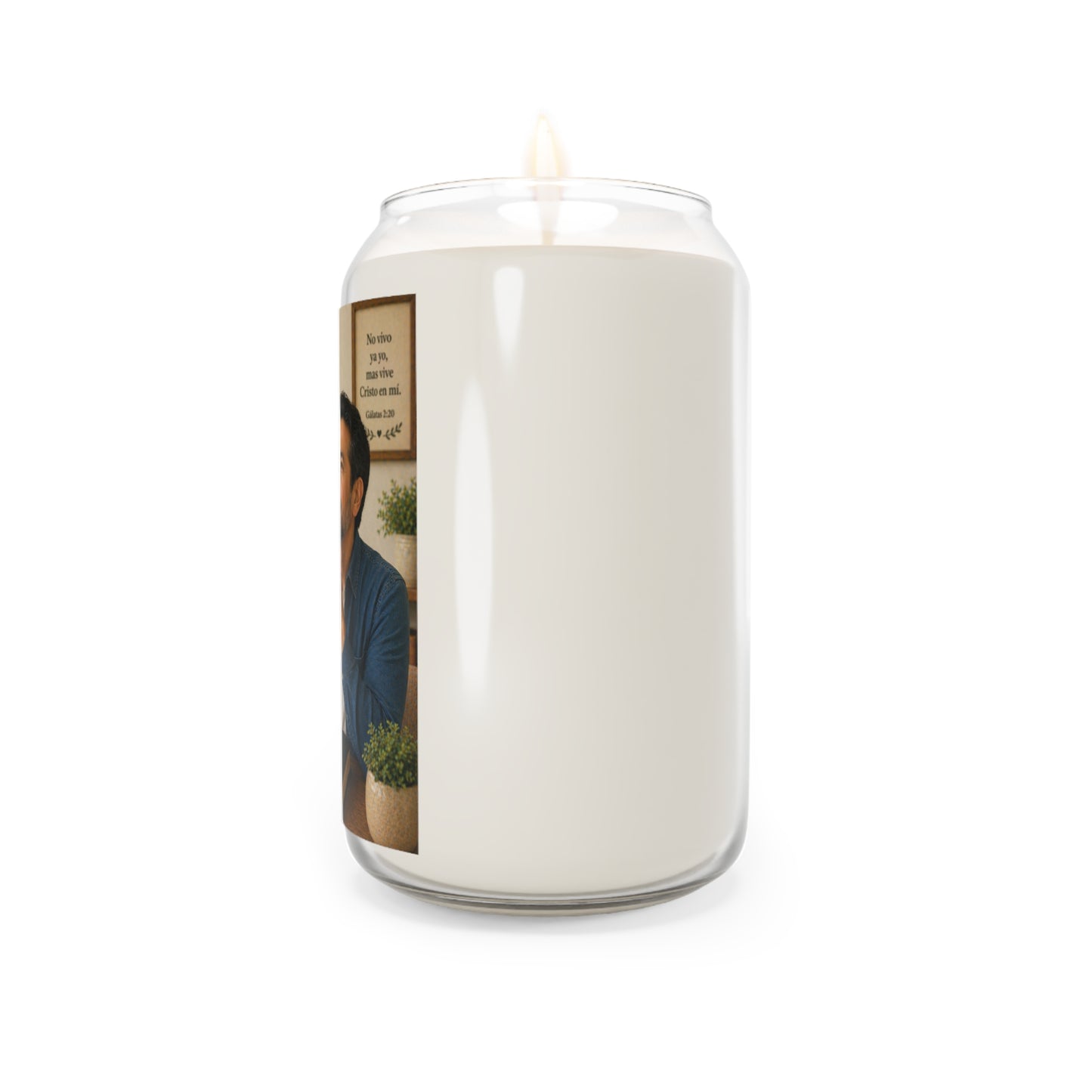 Faith-Inspired Scented Soy Candle — “I Live by Faith in the Son of God” 13.75 oz
