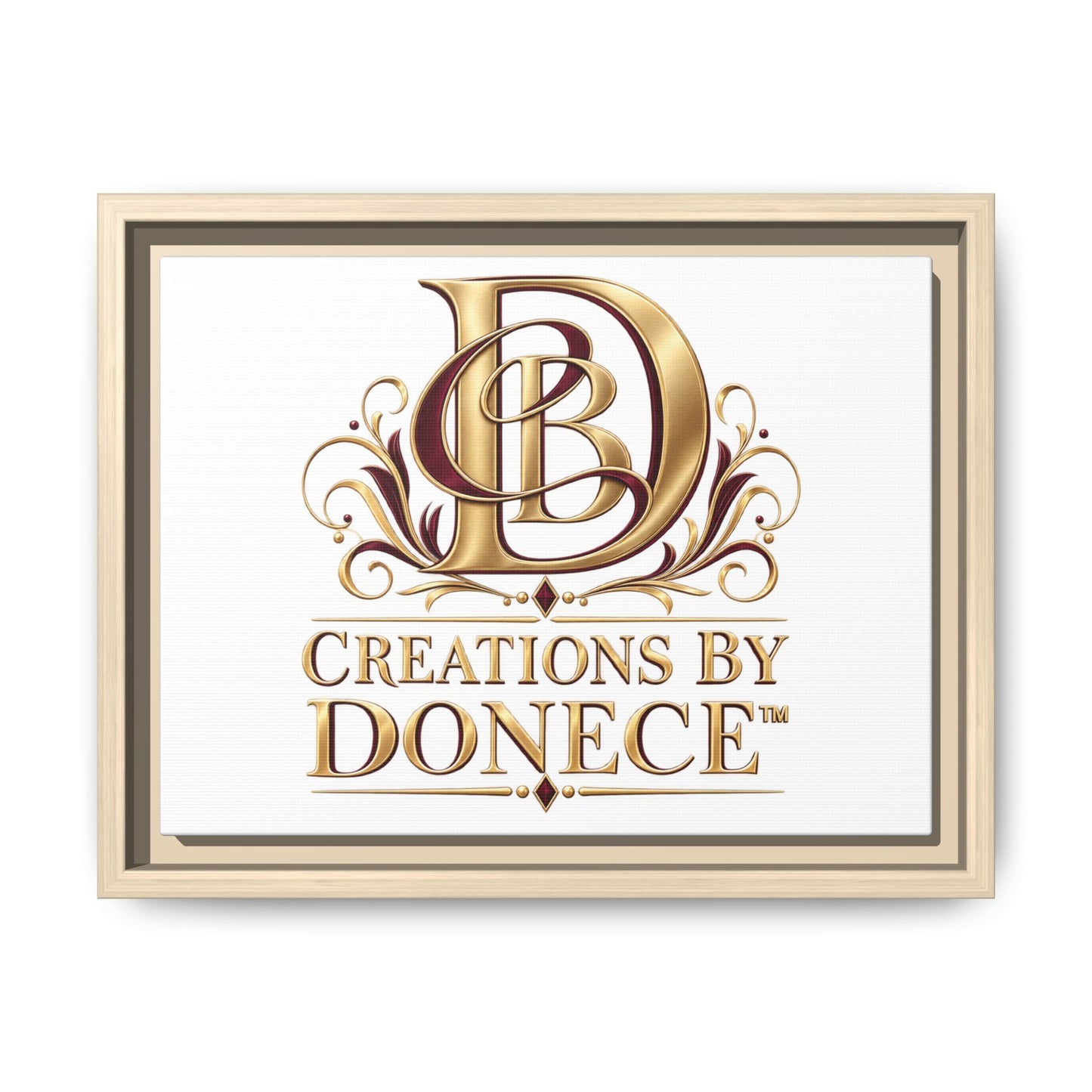 Framed Matte Canvas – Creations By Donece Logo Wall Art