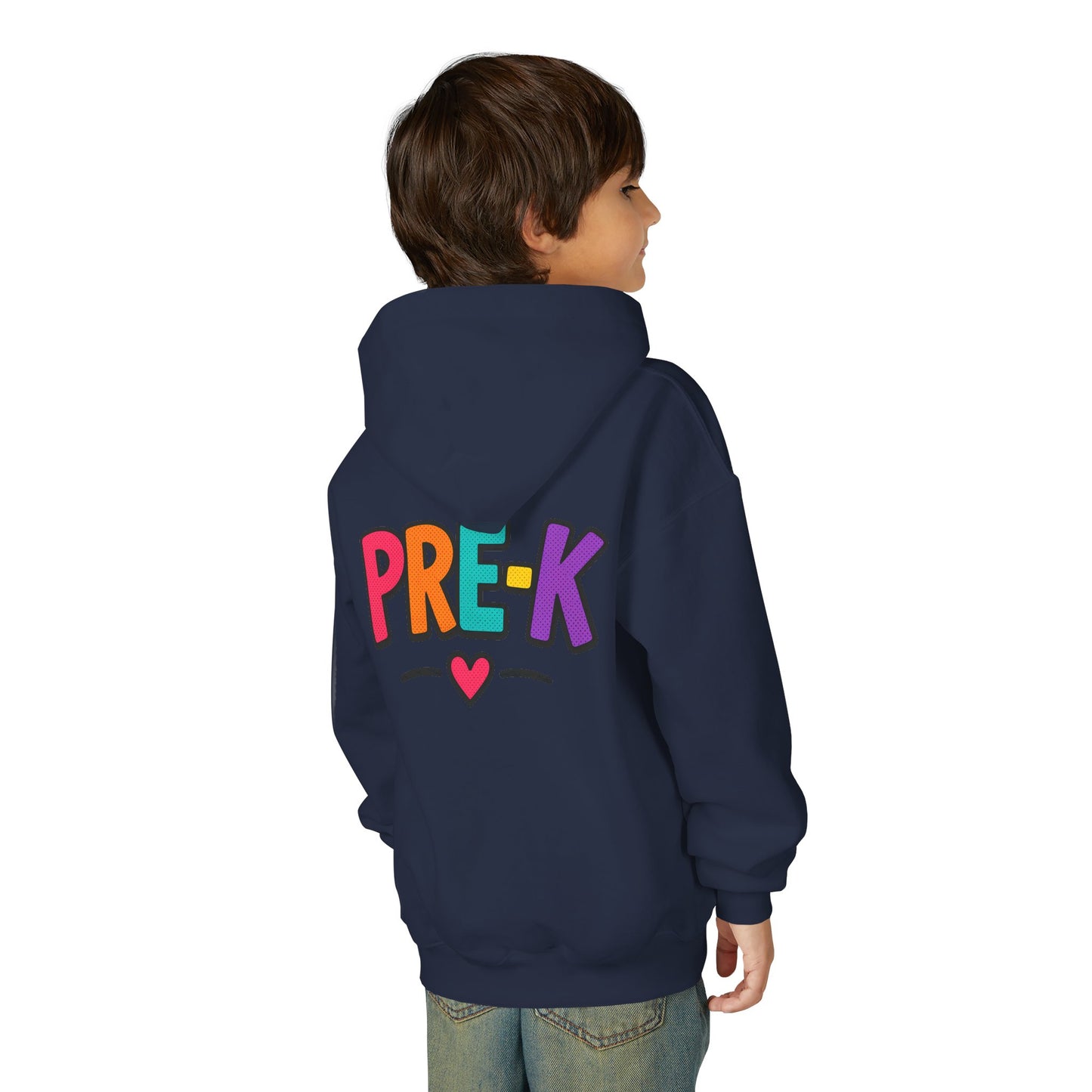 Pre-K Kids Hoodie — Colorful Cute Pre-K School Hooded Sweatshirt for Toddlers