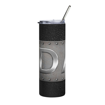 Steel Rivet Monogram Tumbler — 20oz Stainless Insulated Cup (Letter A/D)