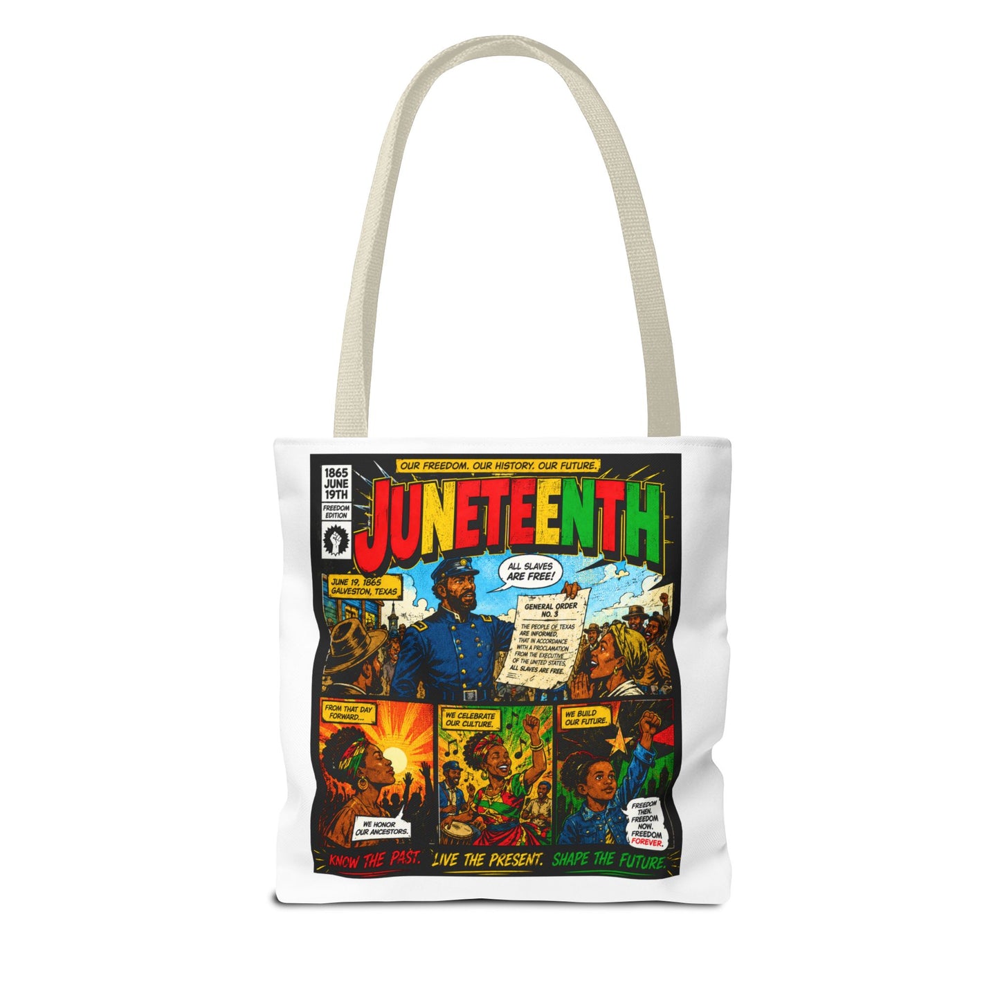 Juneteenth Comic Tote Bag — Vintage Panels Celebration Tote