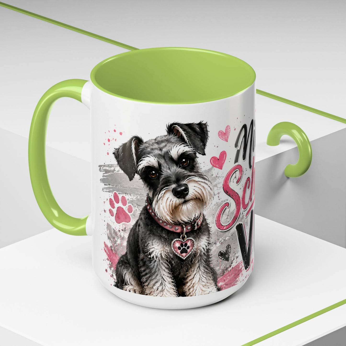 Miniature Schnauzer Vibes Accent Coffee Mug – 11/15oz