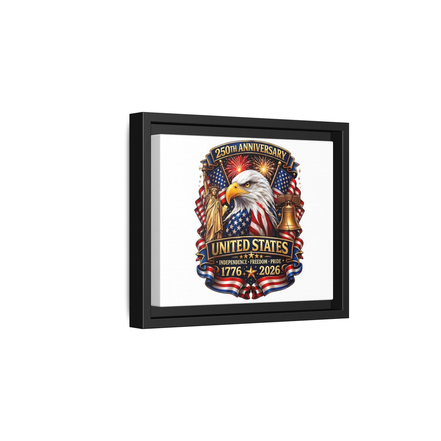 250th Anniversary United States Framed Canvas - Patriotic Eagle 1776–2026